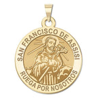 San Francisco De Assisi Round Religious Medal