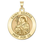 Saint Agatha Round Religious Medal