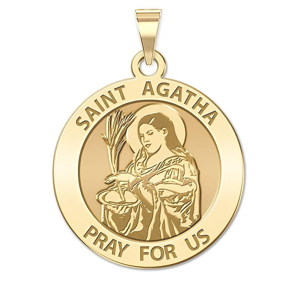 Saint Agatha Round Religious Medal