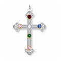 Crystal Family Cross Pendant