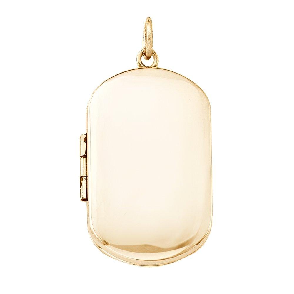 14K Gold Filled Dog Tag Photo Locket