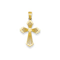 14K Passion Flared-Ends Cross Pendant