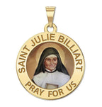 Saint Julie Billiart Round Religious Medal Color