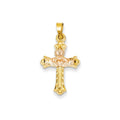 Two-Tone Claddagh Cross Pendant