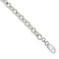 Sterling Silver 7mm Fancy Link Charm Bracelet  w/ Lobster Claw