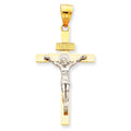 14K Two-Tone Inri Crucifix Pendant