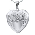 Floral Design Heart Photo Locket