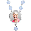 Scalloped Round Rosary Bead Necklace