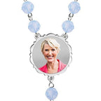 Scalloped Round Rosary Bead Necklace
