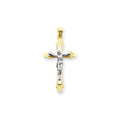 Two-Tone Flared-Terminals Crucifix Pendant