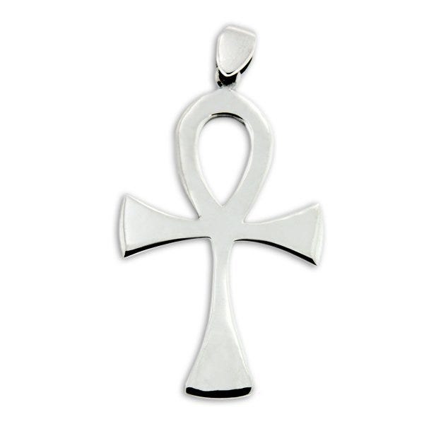 Sterling Silver Ankh-Style Cross Pendant