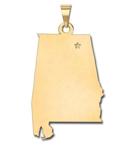 Personalized Alabama Pendant or Charm