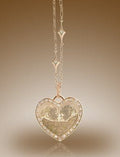 Heart Shaped Framed Pendant with Diamonds