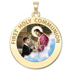First Holy Communion Religious Medal For A Boy Color