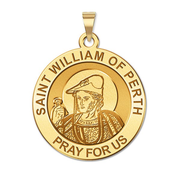 Saint William Of Perth Round Religious Medal