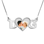 Initial Photo Heart Pendant