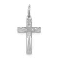 Sterling Silver Laser Designed Star-Center Cross Charm