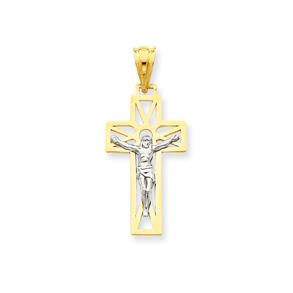 Two-Tone Crucifix Pendant