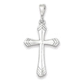 14K White Gold Passion Cross Pendant