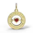November Love Birthstone Charm
