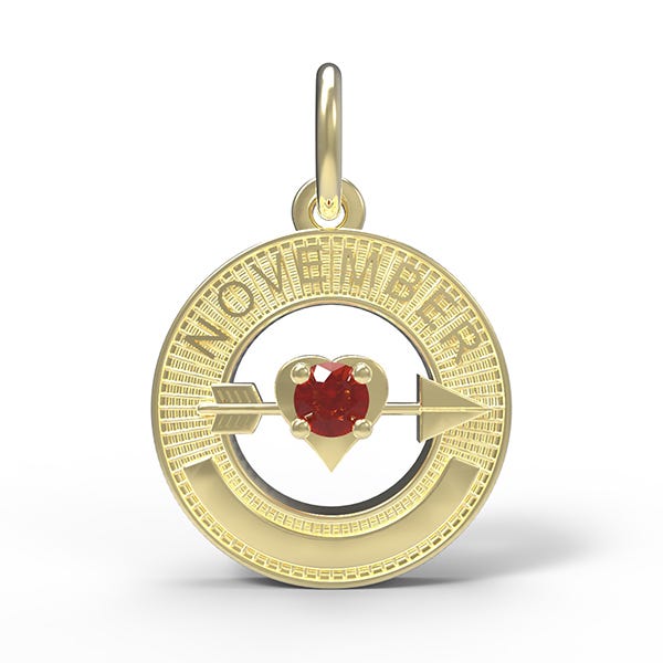 November Love Birthstone Charm