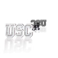Pair of Usc Block Earrings