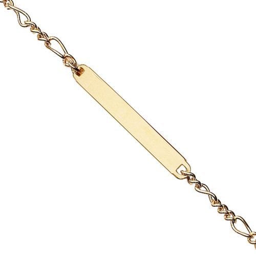 Custom Engraved Stainless Steel Women's Figaro Link ID Bracelet