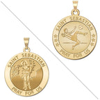 Male Soccer - Saint Sebastian Doubledside Sports Religious Medal