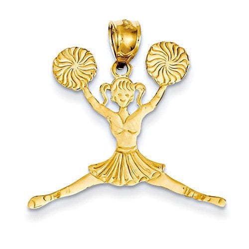 Jumping Split Cheerleader Charm or  Pendant