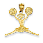 Jumping Split Cheerleader Charm or  Pendant