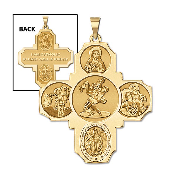 Four Way Cross Wrestling Medal