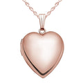 14K Rose Gold Classic Heart Photo Locket