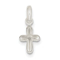 Sterling Silver Rounded-Edge Cross Pendant