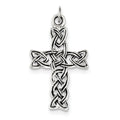 Antiqued Celtic Braided-Interlace Cross Pendant