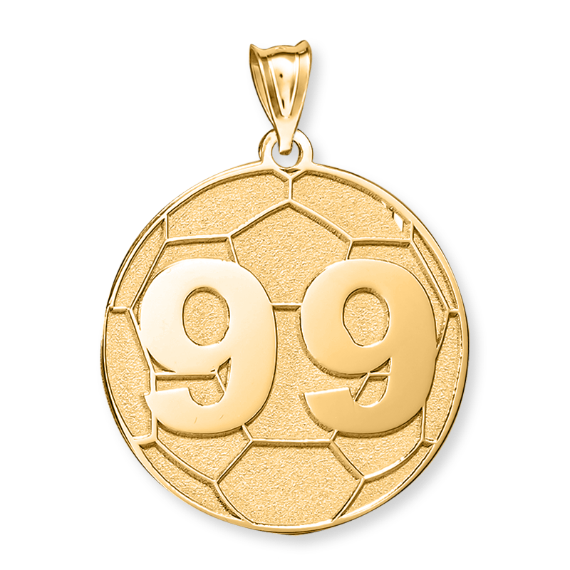 Custom Soccer Charm or Pendant with Number