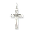 Laser Designed Linear-Panel Cross Charm