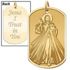 Divine Mercy Double Sided Dog Tag Religious Medal
