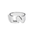 Men's Personalized Two Initial Block Style Ring