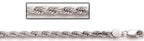 Sterling Silver 4.75mm Diamond Cut Rope Chain