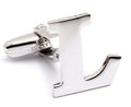 Genuine Sterling Silver Letter "L" Cufflinks