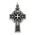 Antiqued Satin Irish Cross Pendant