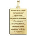 Rectangle with "Lord's Prayer" Block Pendant
