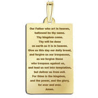 Rectangle with "Lord's Prayer" Block Pendant
