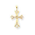 Yellow Gold Diamond Cross Pendant