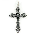 Sterling Silver Budded-Tips Cross Pendant