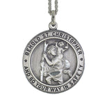 Antique Pewter Saint Christopher Safety Medal