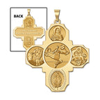 Four Way Cross - Soccer Male Religious Medal