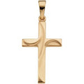 Curved-Arm Cross Pendant