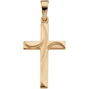 Curved-Arm Cross Pendant
