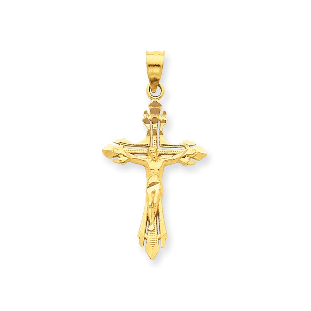 Diamond-Cut Crucifix Pendant